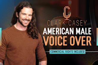 record engaging american male english voiceover