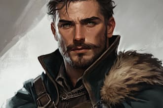 design an a d and d character art and dnd art illustration