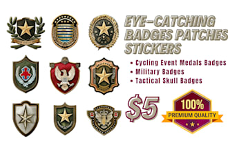 design cycling event medal or military army badge patch sticker tactical skull