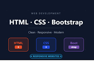 design a modern responsive website with HTML CSS and bootstrap