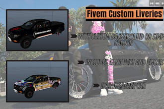 provide you custom livery for your fivem car
