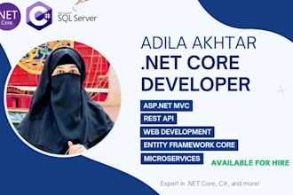 develop web applications using  dot net core, apis, and mvc