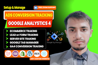 setup google ads conversion tracking tag, analytics ga4 and ecommerce conversion