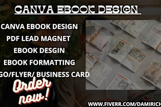 design canva ebook pdf workbook, logo, worksheet lead magnet canva ebook design