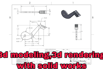 do 3d modeling and 3d rendering with solidworks, fusion 360