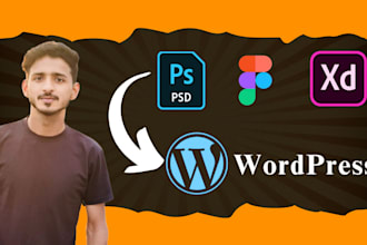 convert figma, xd, PSD designs to word press