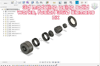 do 3d modeling using solidworks, fusion 360, siemens nx, rhino, autocad,step