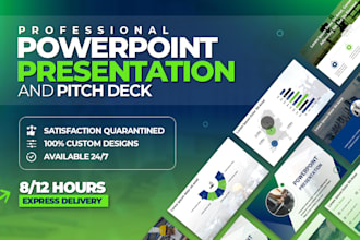design custom powerpoint presentations, pitch decks, and business slides