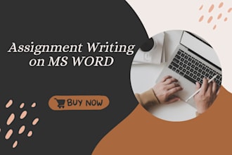 write any assignment work in ms word