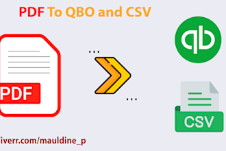 convert 2 bank statements PDF to qbo and CSV for quickbooks online