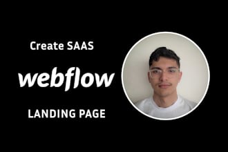 develop a webflow saas landing page for you