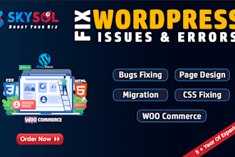 fix bugs, resolve plugin issues, and correct wordpress errors
