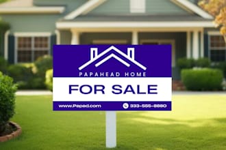 do creative yard sign design in 5 hours