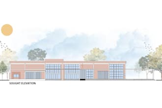 render architectural plan,elevation,sections using photoshop