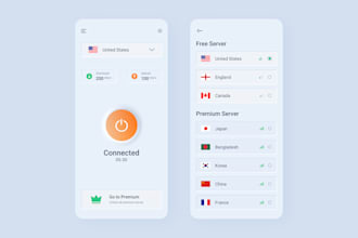 develop vpn app, vpn server, admob app, openvpn, wireguard and admin panel