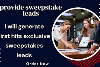 generate first hits exclusive sweepstakes leads, contest giveaway leads