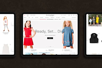 develop kid fashion website baby clothing maternity website shopify store