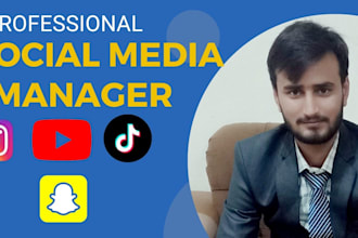be your social media manager for instagram, youtube, tiktok and snapchat