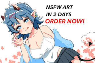 draw lewd, sfw or nsfw anime character, fanart or your oc