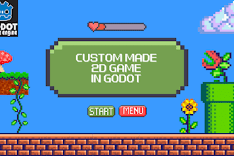 develop a fully functional custom made 2d game in godot
