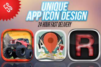 do iphone, android professional app icon for you