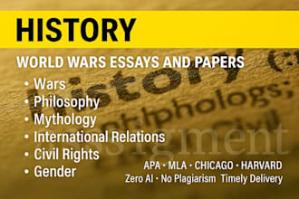 do history essy, wars philosophy mythology relations civil rights and gender