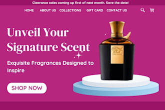 design perfume website fragrance sillage deodorant beauty perfume shopify store