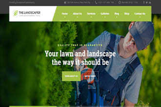 design landscaping website lawn care website gardening website