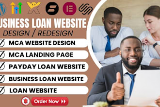 design business loan website, mca website, business loan landing page