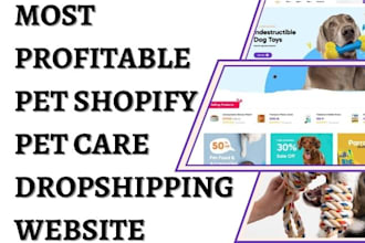 design most successful pet shopify pet care store pet toy dropshipping website