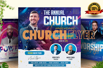 design an amazing church flyer, event flyer, conference flyer