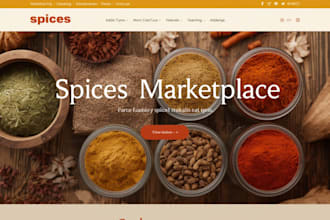 design spices shopify seasoning grocery sauce store food receipes website