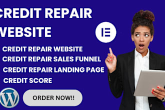 design credit repair website,credit repair sales funnel,landing page,clickfunnel