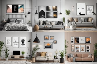 design best selling printable wall art designs and mockups
