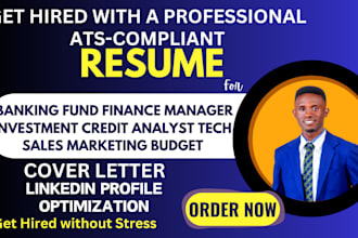 write banking fund finance manager investment credit analyst tech sales resume