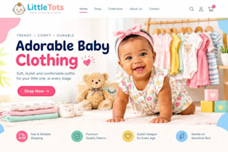 design baby clothing shopify store kids clothing website clothing fashion store
