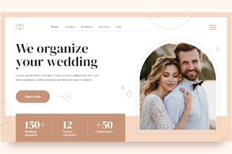 be a wordpress developer to create a wedding website