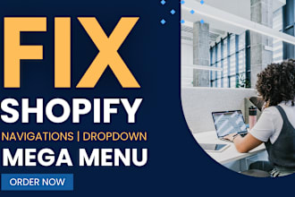 design print on demand store, shopify navigation menu setup