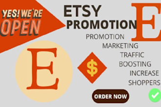 set up your etsy shop for digital products, landing page with products design