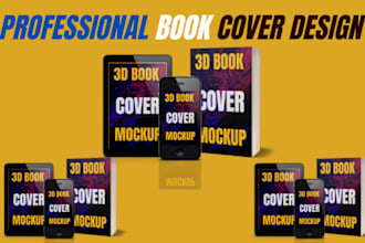 do book cover design ebook cover, amazon KDP with 3d mockup, kdp paperback