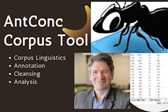 assist you in antconc software and corpus linguistics