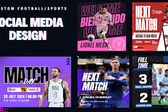 designs social media post for football and all sports