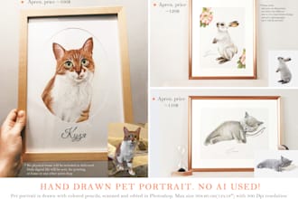 draw your pet portrait, illustration