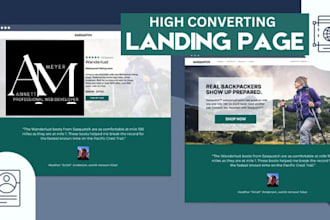create wordpress landing page or one page design, complete wordpress website