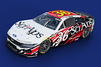 design and fully render a nascar series paint scheme livery