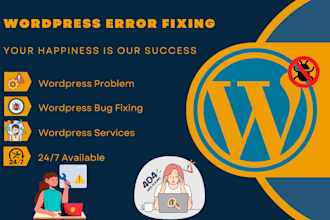 fix wordpress issues,errors,bugs and help about wordpress