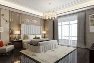 create your furniture, bed, sofa, chair, mattress in 3d model and render