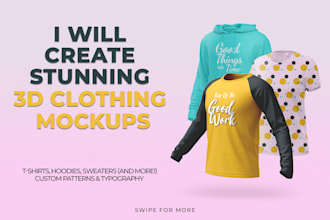 create stunning 3d clothing mockups