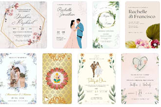 design invitations, wedding, birthday, baby shower, party, and greeting card