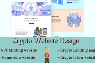 make crypto token website, meme coin website, nft minting dapp, memecoin website